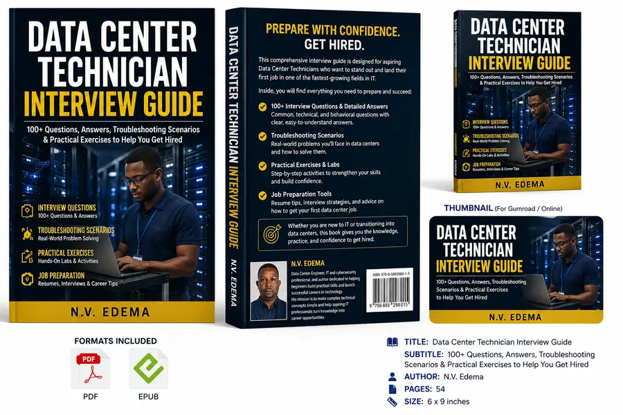 Data Center Technician Interview Guide book cover